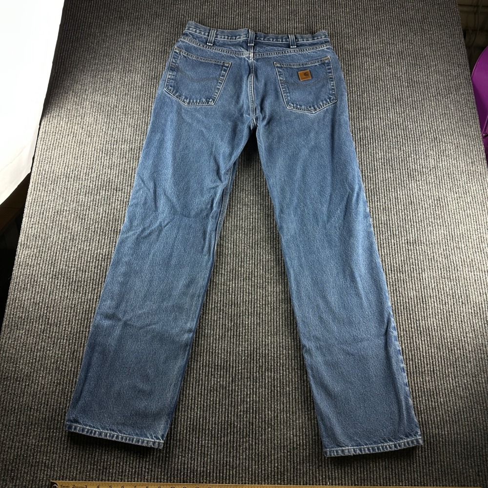 Carhartt B460 DVB Relaxed Fit Jeans Mens 34x34 Medium Wash Blue Denim Workwear